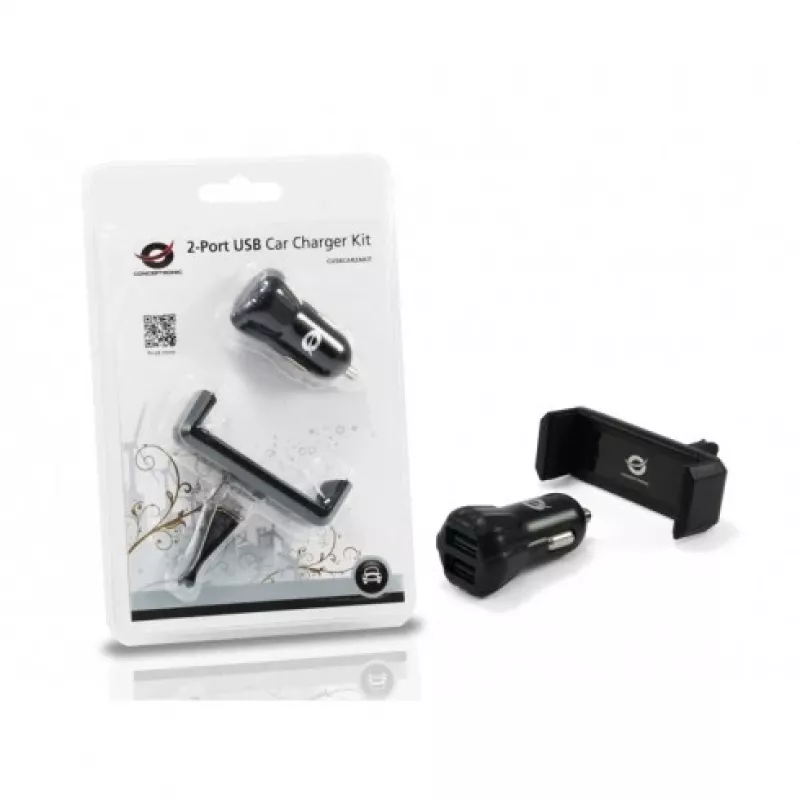 Kit de cargador de coche Conceptronic CUSBCAR2AKIT