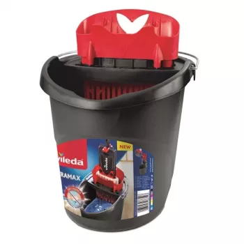 Cubo con escurridor de fregona Vileda 157870 — negro, 10 L, compatible con Ultramax y Ultramax XL, 380×300×380 mm