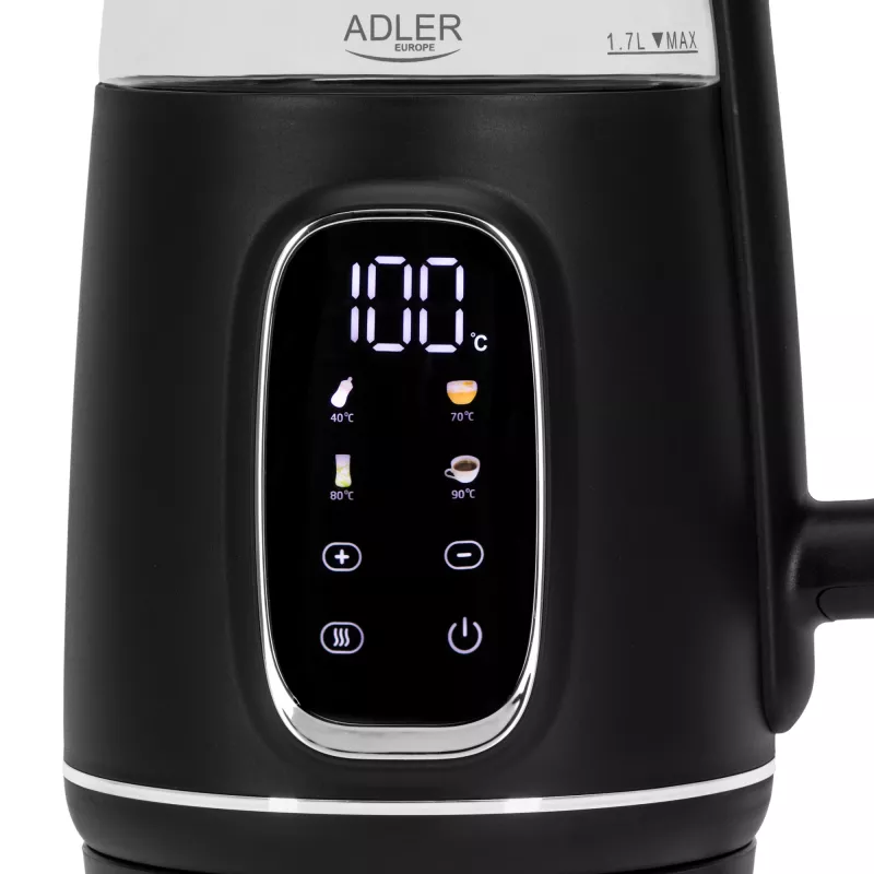 ADLER AD 1305 hervidor de agua eléctrico negro/plata