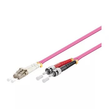 Cable de parcheo de fibra óptica dúplex OM4 (multimodo, 50/125) LC/ST, 5m, Good Connections® (LW-805LT4)