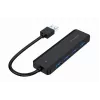 Hub USB Gembird 4 puertos USB 3.1 (Gen 1) — 4 puertos, USB 3.2 Gen 1 Type-A, 5V/2.1A, 109×30×10 mm, negro