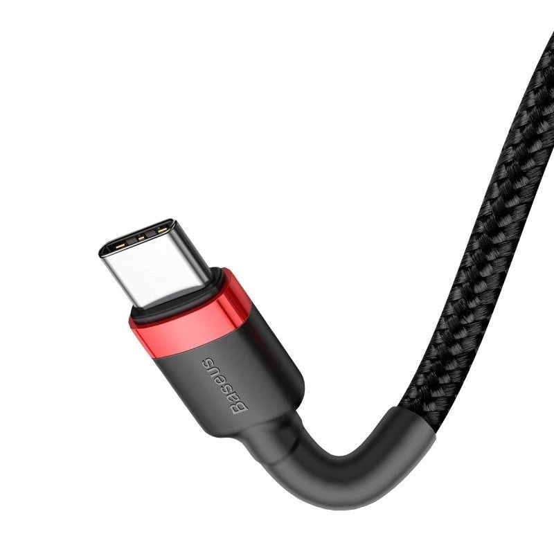 Cable USB-C a USB-C Baseus CATKLF-G91 1 m, conector macho USB-C, 0,48 Gbit/s, negro
