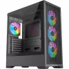 Caja de PC Silentware Core 100 A-RGB negra — modelo CORE100Schwarz, iluminación A-RGB, formato semitorre
