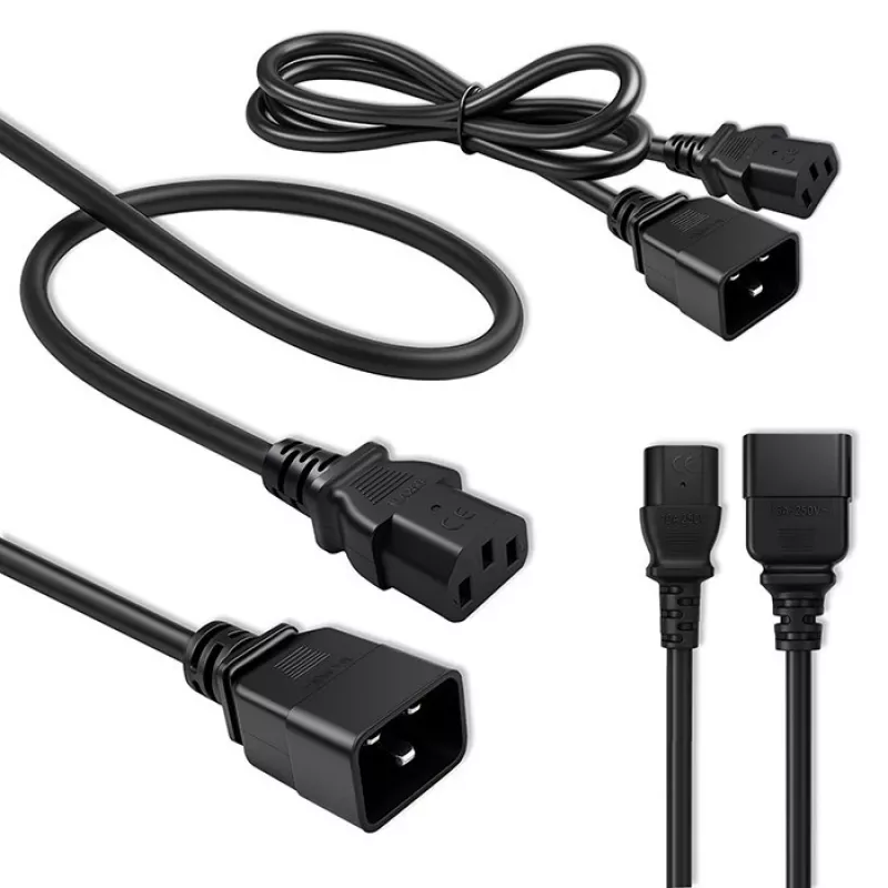 Cable de alimentación Qoltec 53991 negro 1,2 m C20 C13 hembra