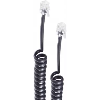 shiverpeaks ®-BASIC-S-cable espiral para auricular de teléfono 2x 4P4C, blanco, 4,0 m (BS70134)