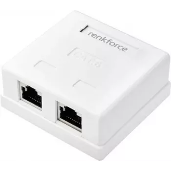 Renkforce Adaptador de red empotrable CAT 6 2 puertos Blanco (RF-4540914)