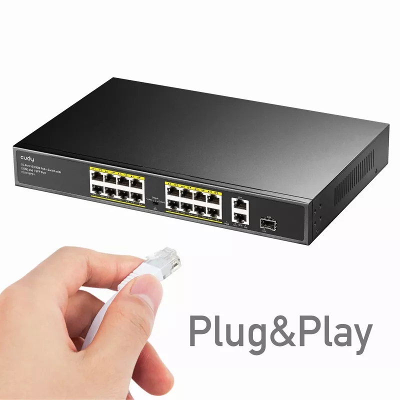 Switch de red Cudy FS1018PS1 18 puertos Fast Ethernet PoE