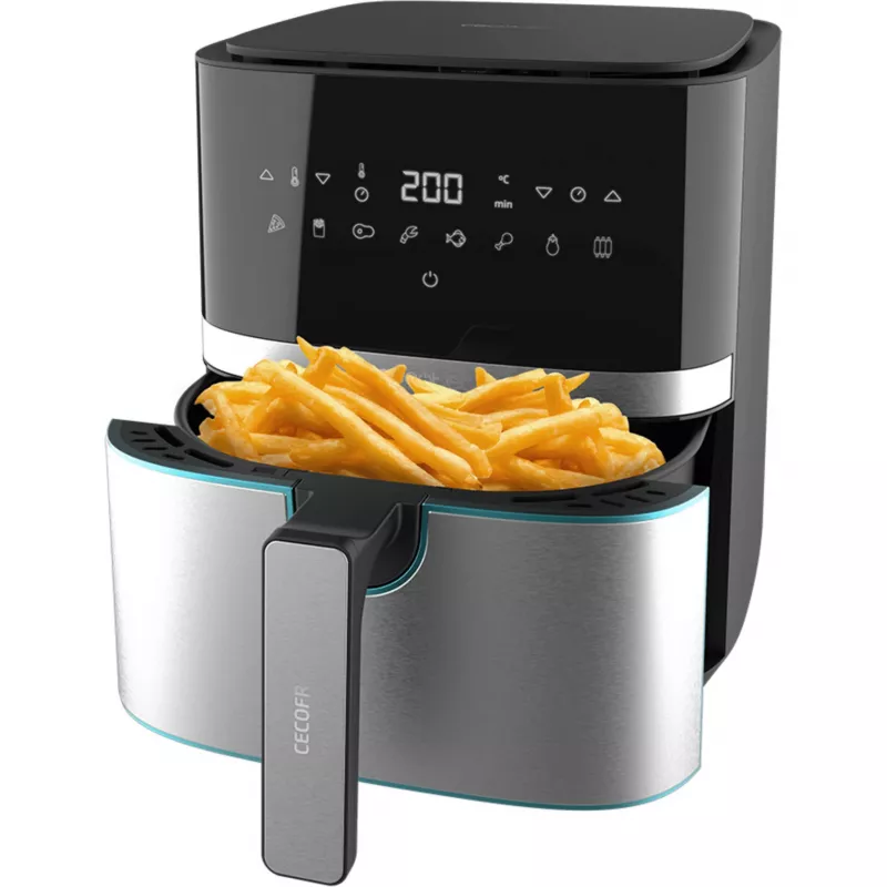 Freidora de aire CECOTEC Cecofry Full Inox Pro 5500 Pro con accesorios