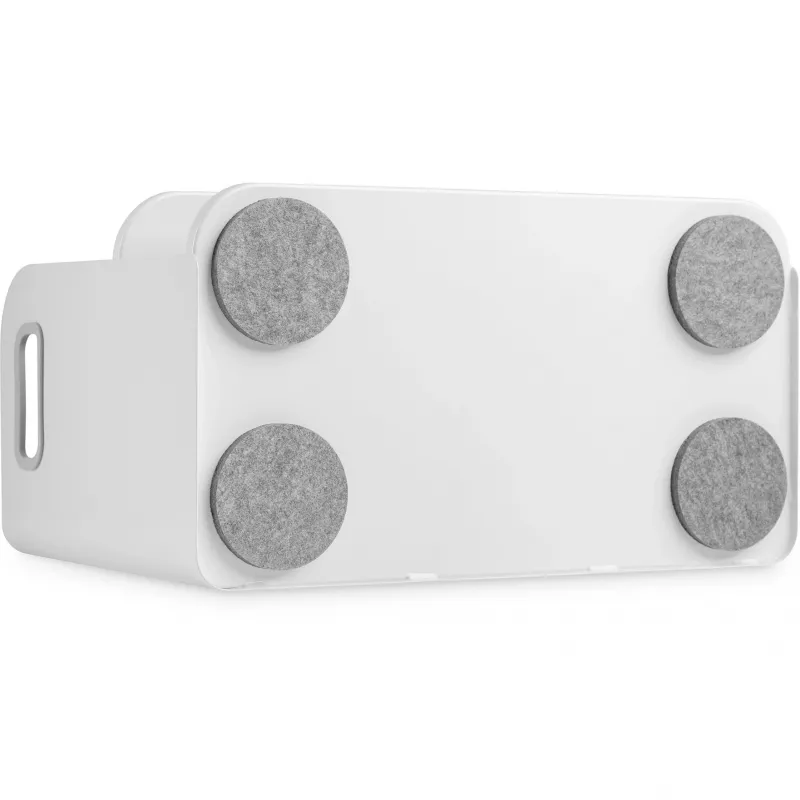 Organizador de escritorio Digitus con cargador Qi acero gris blanco 1 cajón