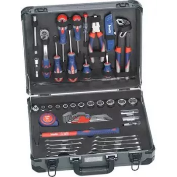 Maletín de herramientas KWB 370740 con 51 piezas — organizador portátil para herramientas manuales y accesorios