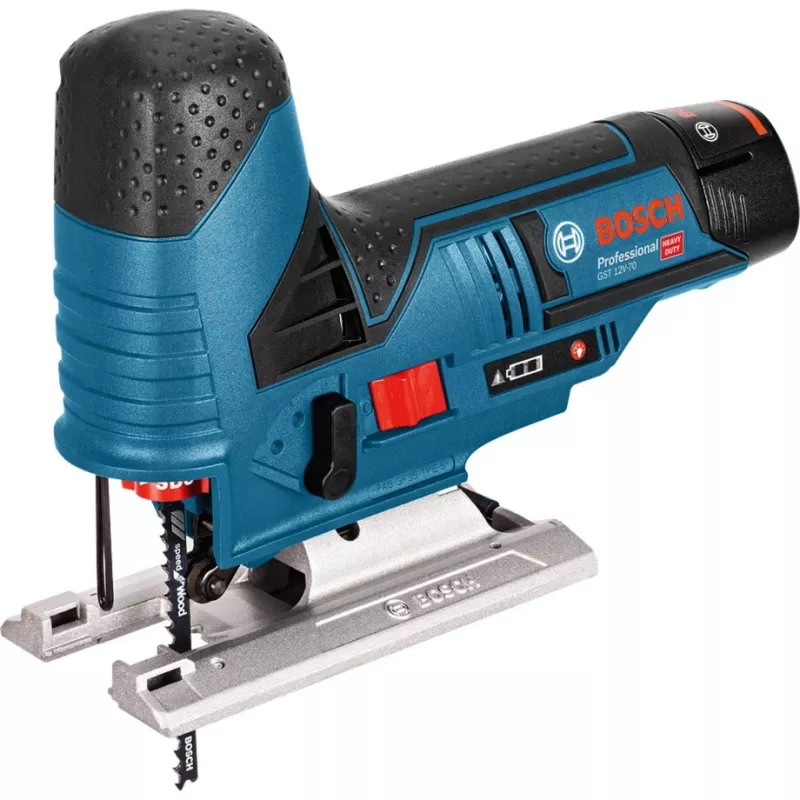 Sierra de calar a batería GST 12V-70 Professional, 12 voltios (azul/negro, 2 baterías de litio 3,0 Ah, en L-BOXX)