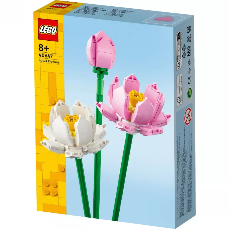 Set de construcción LEGO 40647 Lotus Flowers — Botanical Collection modelo modular, 220 piezas, altura 300 mm, edad 8+