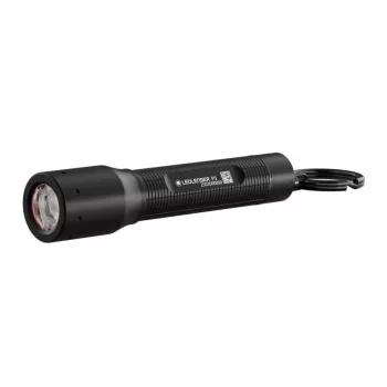 Linterna Ledlenser P3R negra — linterna LED compacta recargable para llavero