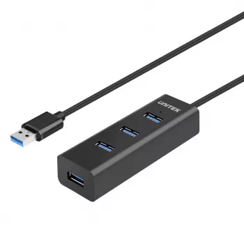 UNITEK Y-3089V01 hub de interfaces USB 3.2 Gen 1 (3.1 Gen 1) Type-A 5000 Mbit/s negro