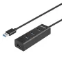 UNITEK Y-3089V01 hub de interfaces USB 3.2 Gen 1 (3.1 Gen 1) Type-A 5000 Mbit/s negro