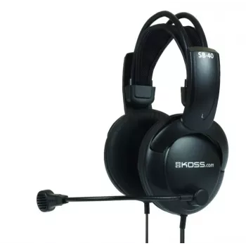 Auriculares/headset Koss SB40 con cable diadema llamadas/música negro