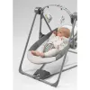 Hamaca para bebé Lionelo OTTO COZY gris — hamaca compacta para bebé, asiento suave, cinturón de seguridad