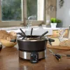 Set de fondue Taurus FF2 2 L para 8 personas, carcasa de acero inoxidable, 1000 W, 230 V, negro/plata