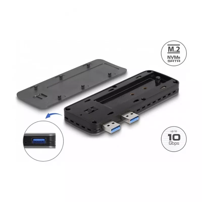 Carcasa para SSD DeLOCK USB 3.2 Gen 2 para PlayStation5 M.2 NVMe sin herramientas