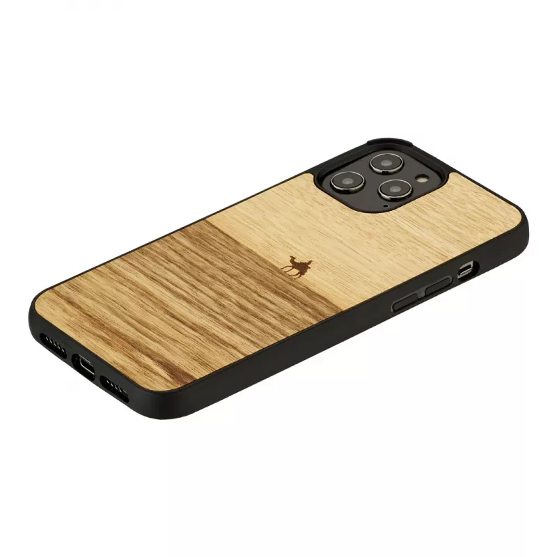 Funda para móvil Man and Wood para iPhone 12 / 12 Pro — terra negro