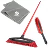 Set de escobas VILEDA Pet Pro 175388 — 3 piezas, cepillo electrostático y paño de microfibra, rojo