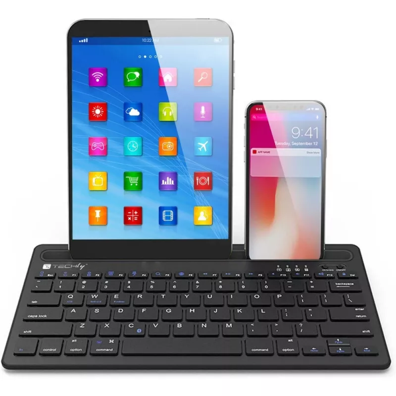 Techly ICTBK102U teclado universal Bluetooth QWERTY inglés negro