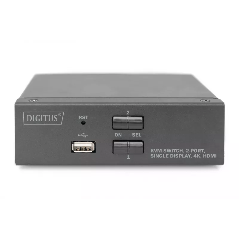 Conmutador KVM Digitus 2 puertos Single Display 4K HDMI