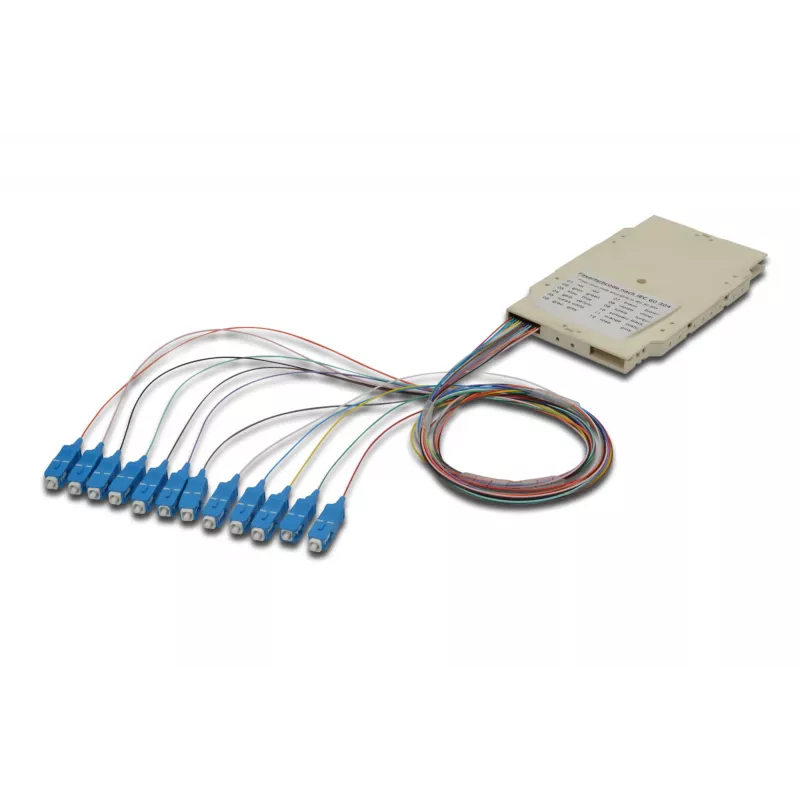 Casete de empalme Digitus A-96522-02-UPC-4 con 12 pigtails SC OM4