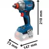 Atornillador de impacto a batería GDX 18V-285 Professional, 18 voltios (azul, 2 baterías de litio-ion 4,0 Ah, en L-BOXX)