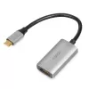 Cable adaptador IBOX USB-C a HDMI, modelo IACFAK, USB-C (conector macho) a HDMI (conector hembra), 4K 60 Hz, conector recto, plateado