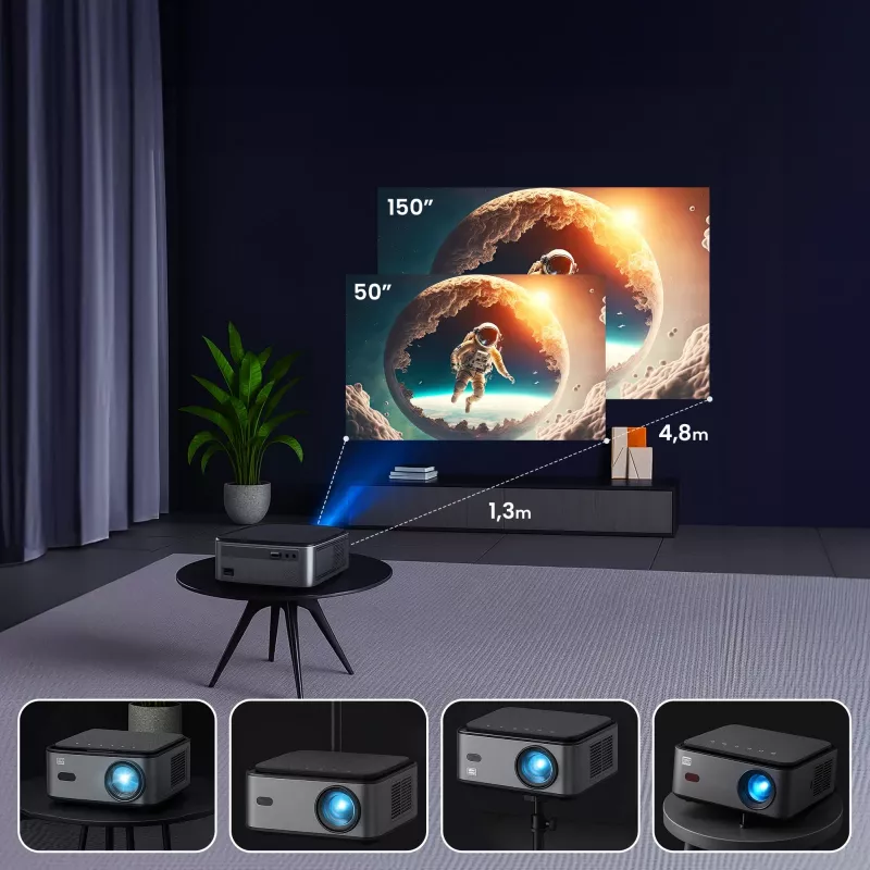 Proyector Extralink Smart Life Vision Pro 450 ANSI, 1080p, Android 9.0
