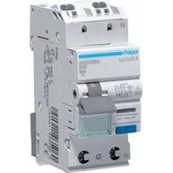 Interruptor diferencial en miniatura Hager 1P+N127V 6kA B-16A 30mA tipo A QC (ADS917D)