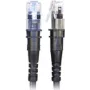 PatchSee ThinPATCH - Cable de parcheo - RJ-45 (M) a RJ-45 (M) - 2,1 m - 4,9 mm - FTP - CAT 6a - IEEE 802,3at - apantallado, libre de halógenos - Negro (TP-6A-F/7)