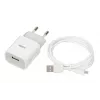 Cargador iBOX C-41 USB 2A, 1 puerto USB, cable microUSB, blanco