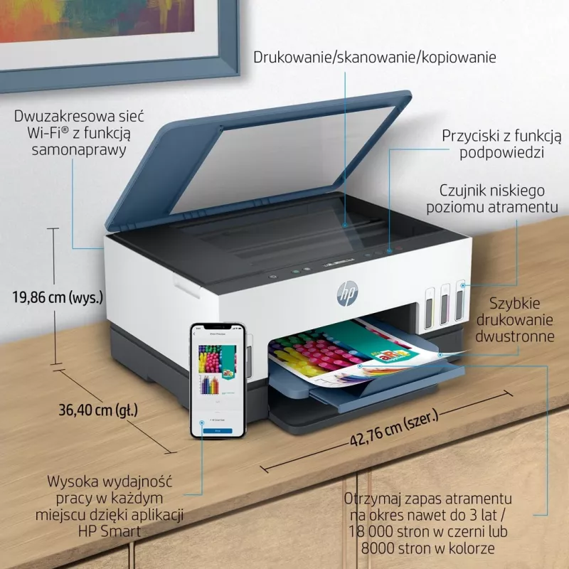 HP Smart Tank 675 Impresora multifunción térmica de inyección de tinta A4 4800 x 1200 DPI 12 páginas/min WLAN