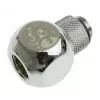 Adaptador en T Bitspower G1/4 inch macho a 2x G1/4 inch hembra - Giratorio, TII, Plata brillante