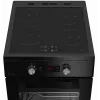 Placa de inducción con horno eléctrico Beko FSM59305BDT, 60 L, 50 cm de ancho, negro, clase de eficiencia energética A, inducción con 4 zonas Boost