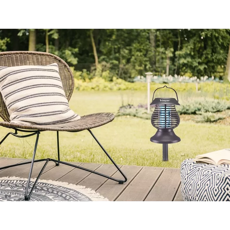 Beper P206ZAN111 linterna solar mata insectos, lámpara UV-A