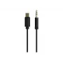 Cable adaptador CableXpert USB-C a jack de 3,5 mm 1,5 m M/M (negro)