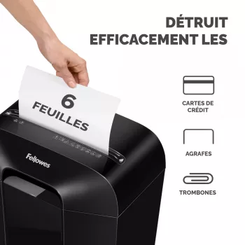 Powershred | LX25 | Negro | 11,5 L | destrucción de tarjetas de crédito | dB | procesamiento de papel Estándar/Salida 6 hojas por pasada | destructora de corte en partículas | Garantía 24 meses