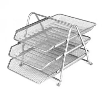 Bandeja horizontal Forpus 3 piezas plata, metal perforado 1002-021