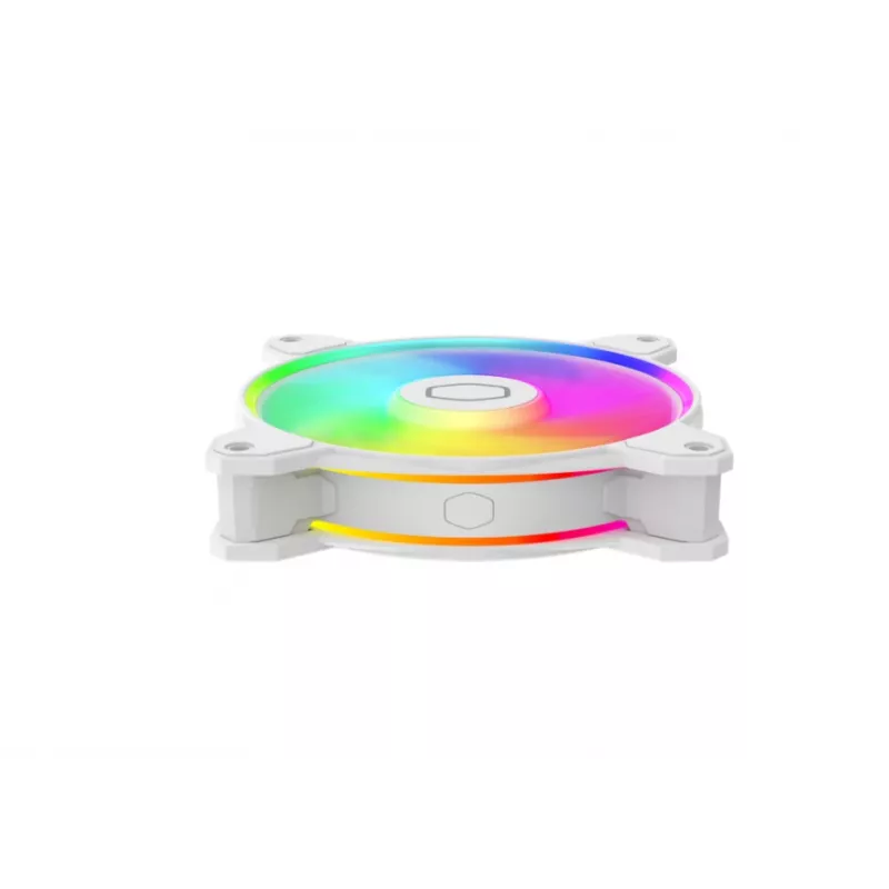 Cooler Master MasterFan MF120 Halo2 White Edition MFL-B2DW-21NP2-R2 ventilador de caja ARGB de 120 mm, 27 dB, 51,88 CFM, blanco
