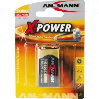 Pila desechable Ansmann 9V bloque