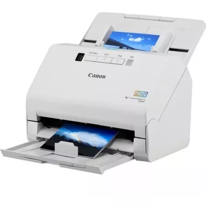 Escáner de fotos y documentos Canon imageFORMULA RS40, 600 x 600 DPI, 40 ppm, 30 ppm, escala de grises, monocromo, escáner de alimentación por hojas, blanco