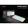 Teclado gaming Savio Phenix WHITE GAT RED PUD con cable inalámbrico USB Bluetooth RGB LED