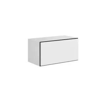 Armario de almacenaje Cama Meble ROCO RO3, de suelo a pared, 75×37×39 cm, blanco/negro/blanco