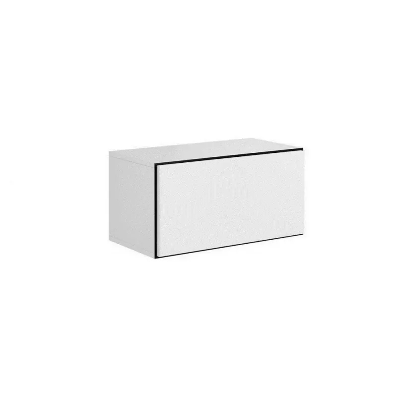Armario de almacenaje Cama Meble ROCO RO3, de suelo a pared, 75×37×39 cm, blanco/negro/blanco