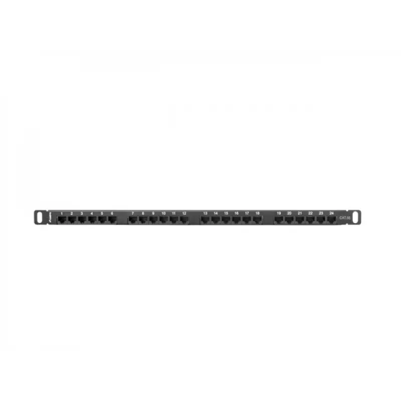 Lanberg PPU5-0024-B - RJ-45 - Cat5, Cat5e - Negro - Metal - Montaje en rack - 0,5HE (PPU5-0024-B)