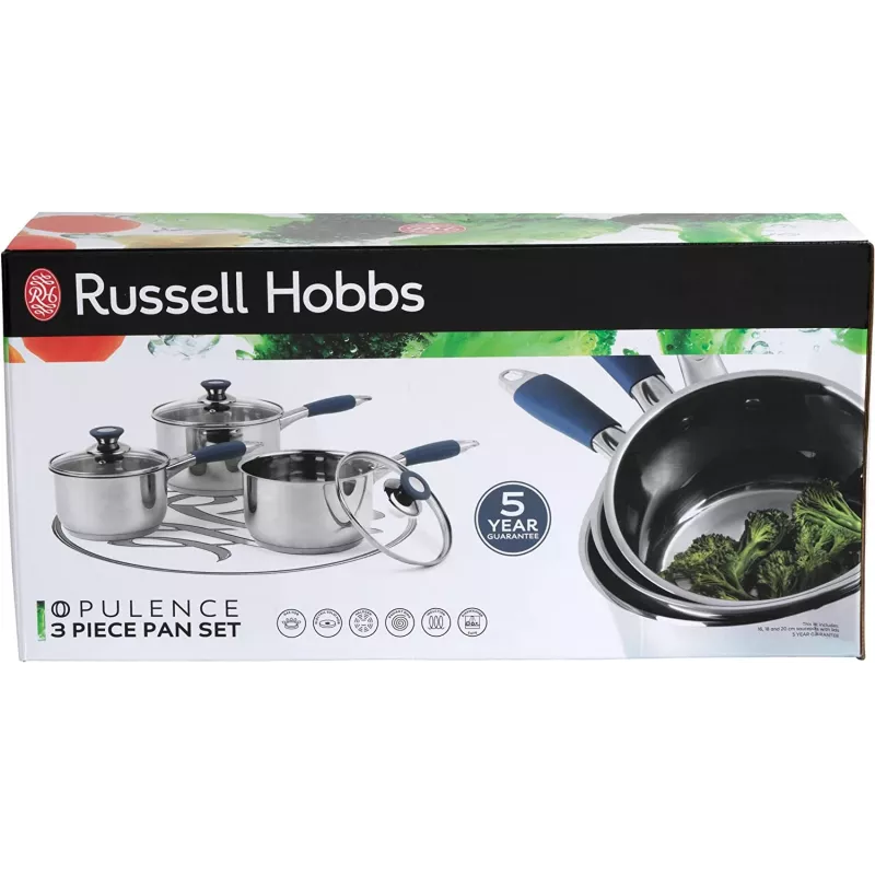 Set de batería de cocina Russell Hobbs RH01178EU 3 piezas, azul