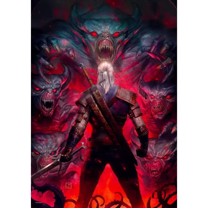 Puzle Good Loot Comic Book Puzzle: The Witcher (Wiedźmin) Corvo blanco, 1000 piezas